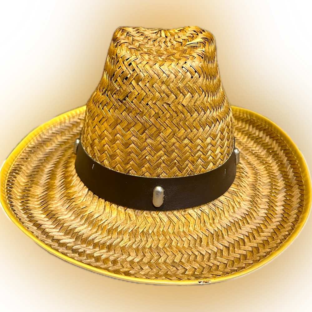 STRAW HAT COWBOY SUN BEACH WORK OUTDOOR FARM MADE IN MEXICO HOSS 10 GALLON L/XL